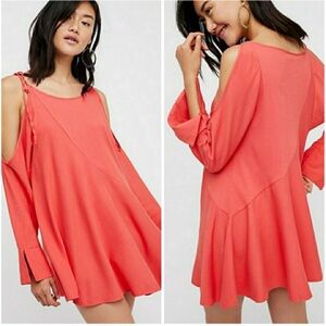 Free People Women’s Clear Skies Shift Dress in Coral